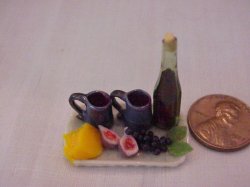 porcelain tray cheese figs wine