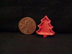porcelain Christmas tree plate red