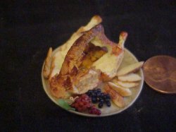 fully Carved hollow fimo turkey sliced 4