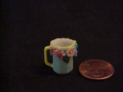 porcelain pitcher with porcelain flowers b