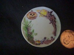hand painted kiln fired china painted platter 3