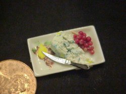 blue cheese on fancy plate