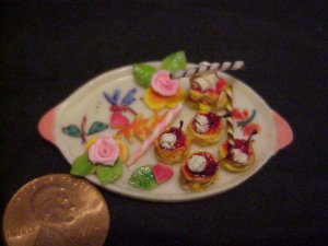 decorated porcelain platter asst. pastry