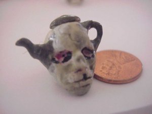 Porcelain skull teapot