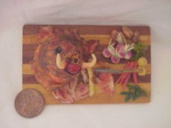 Boar's Head on board with vegetables