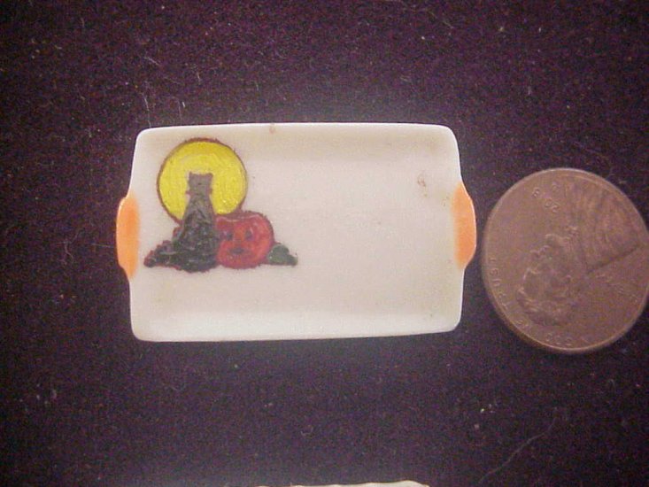 thin porcelain platter Halloween design J. Uyetake mm - Click Image to Close