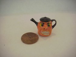Porcelain Gothic pumpkin teapot b