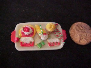 fancy porcelain Christmas platter Christmas cookies g