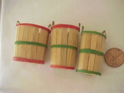 3 bushel baskets for grapes or vegetables artist made