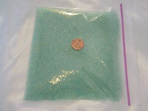 no hole beads 1/2 lb. 2 mm turquoise