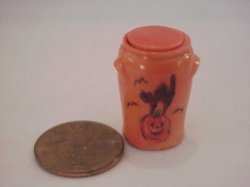 Halloween jug with black cat & pumpkin