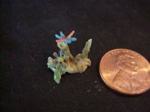tiny Butterfly Dragonfly OOAK porcelain sculpture