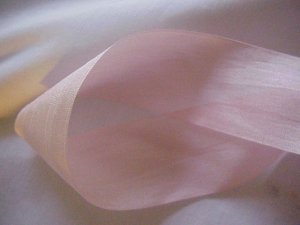 1 yd Vintage Japan silk ribbon dusty pink b 1 1/4"