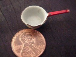 tiny painted chrysnbon pot
